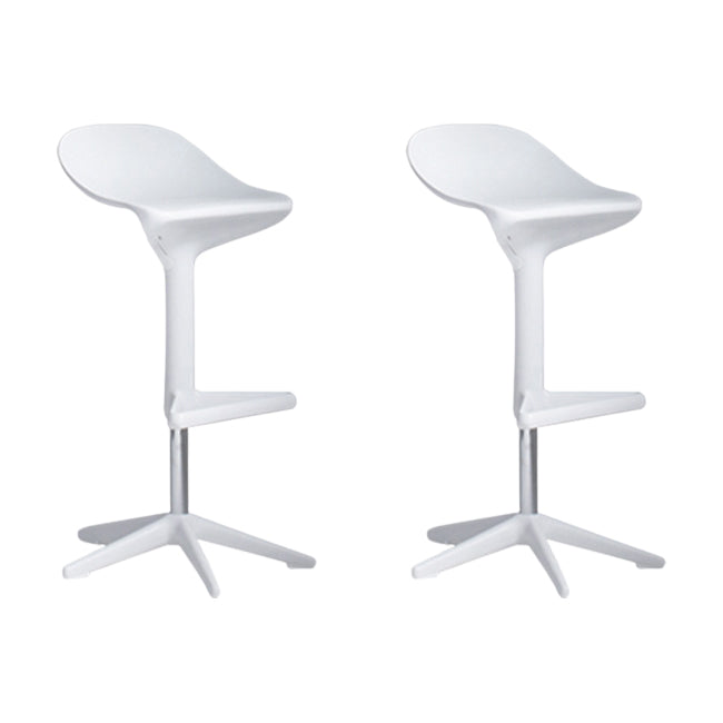 Modern Adjustable Height Counter Stool Plastic Footrest Bar Stool