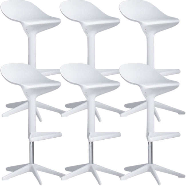 Modern Adjustable Height Counter Stool Plastic Footrest Bar Stool