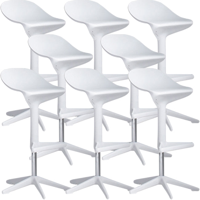 Modern Adjustable Height Counter Stool Plastic Footrest Bar Stool