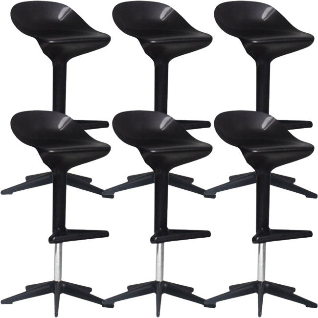 Modern Adjustable Height Counter Stool Plastic Footrest Bar Stool