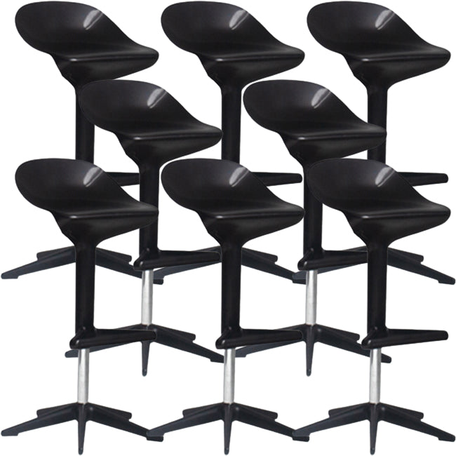 Modern Adjustable Height Counter Stool Plastic Footrest Bar Stool