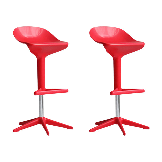 Modern Adjustable Height Counter Stool Plastic Footrest Bar Stool