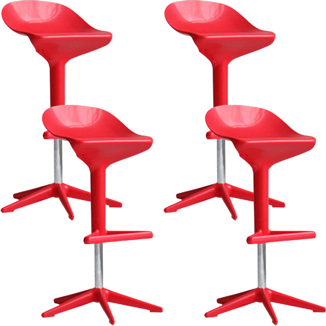 Modern Adjustable Height Counter Stool Plastic Footrest Bar Stool