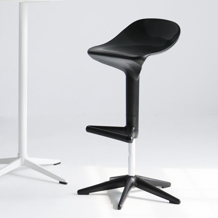 Modern Adjustable Height Counter Stool Plastic Footrest Bar Stool