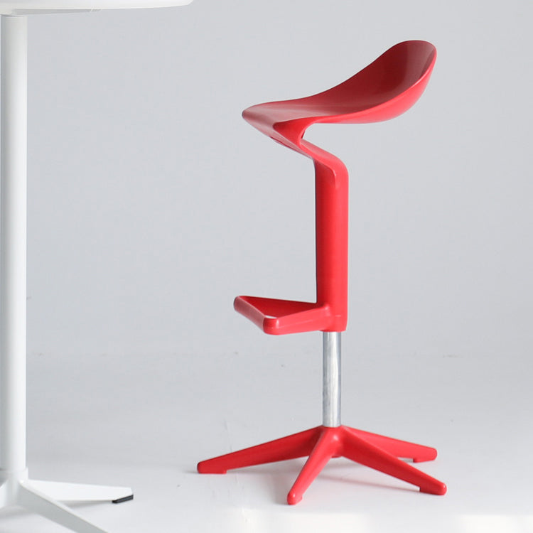 Modern Adjustable Height Counter Stool Plastic Footrest Bar Stool