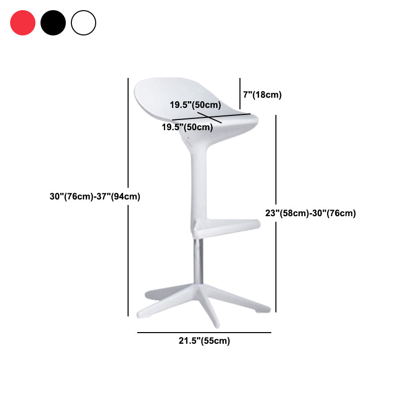 Modern Adjustable Height Counter Stool Plastic Footrest Bar Stool