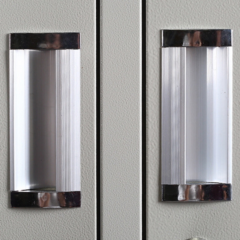 Steel White Storage Cabinet Contemporary Cabinet with Hinged Door