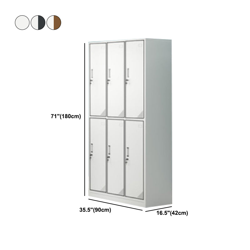 Contemporary Steel Storage Cabinet Hinged Wardrobe Armoire for Home