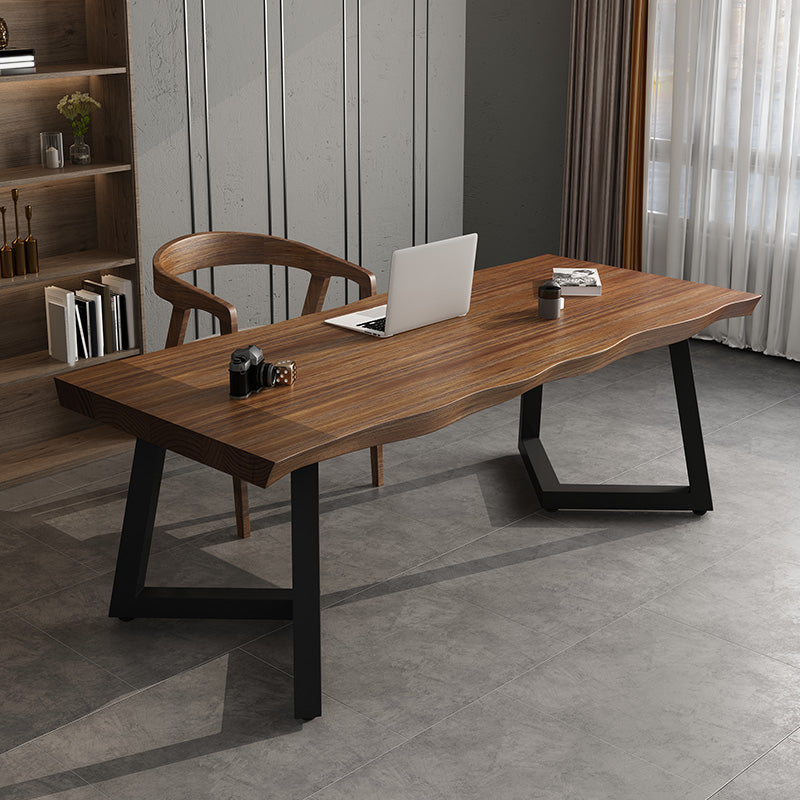 Industrial Dining Set 1/2 Pieces Solid Wood Double Pedestal Dinette Set