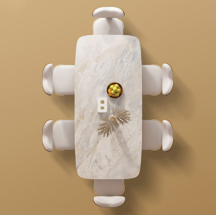 Designer Style Sintered Stone Top Dining Set Rectangle 1/2/5/7/9 Pieces Dining Table Set