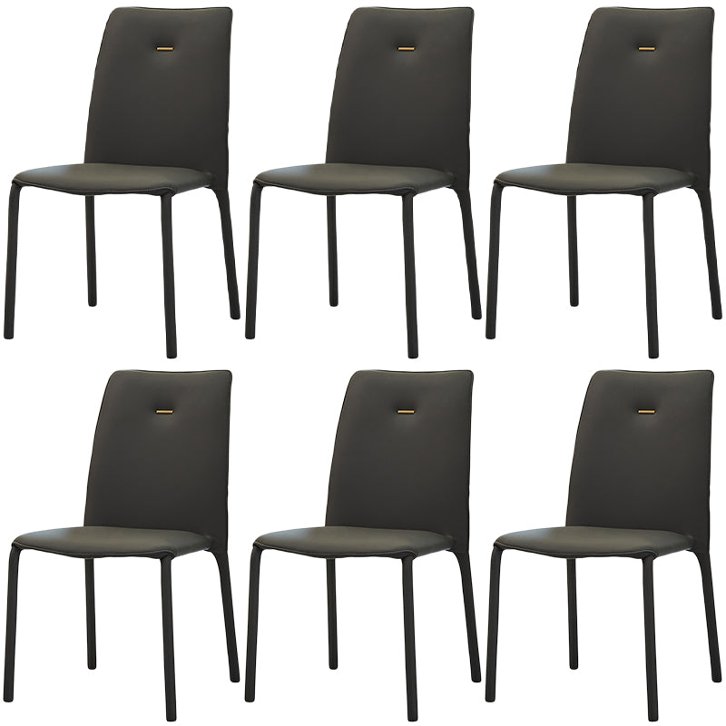Modern Style Dining Chair Armless Chairs with Metal Legs for Home