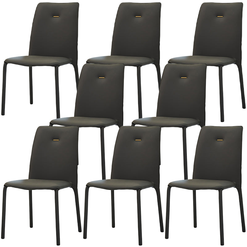 Modern Style Dining Chair Armless Chairs with Metal Legs for Home