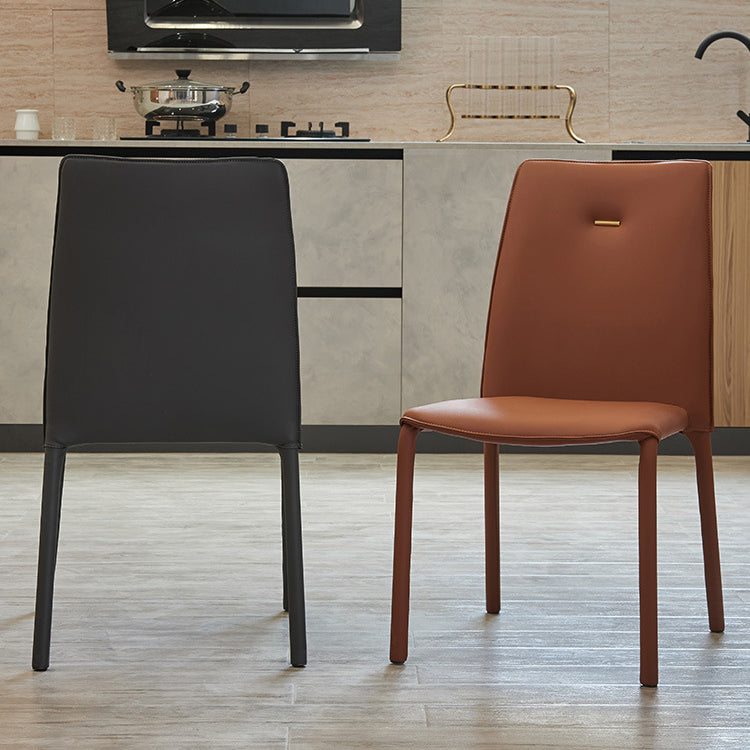 Modern Style Dining Chair Armless Chairs with Metal Legs for Home