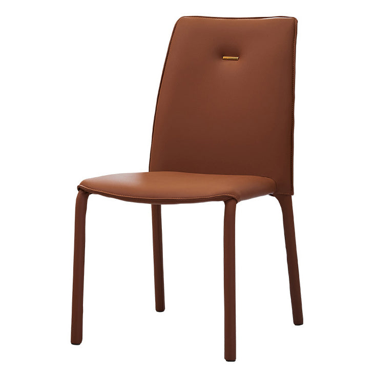 Modern Style Dining Chair Armless Chairs with Metal Legs for Home