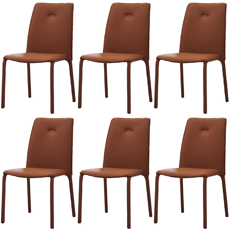 Modern Style Dining Chair Armless Chairs with Metal Legs for Home