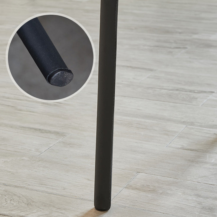 Modern Style Dining Chair Armless Chairs with Metal Legs for Home