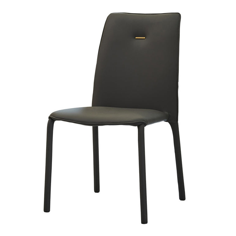 Modern Style Dining Chair Armless Chairs with Metal Legs for Home