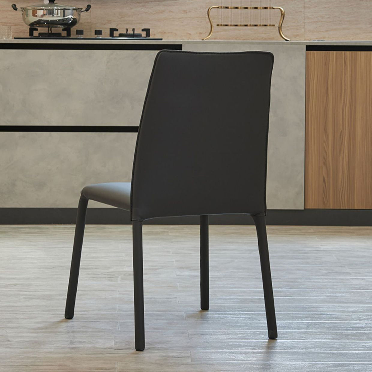 Modern Style Dining Chair Armless Chairs with Metal Legs for Home