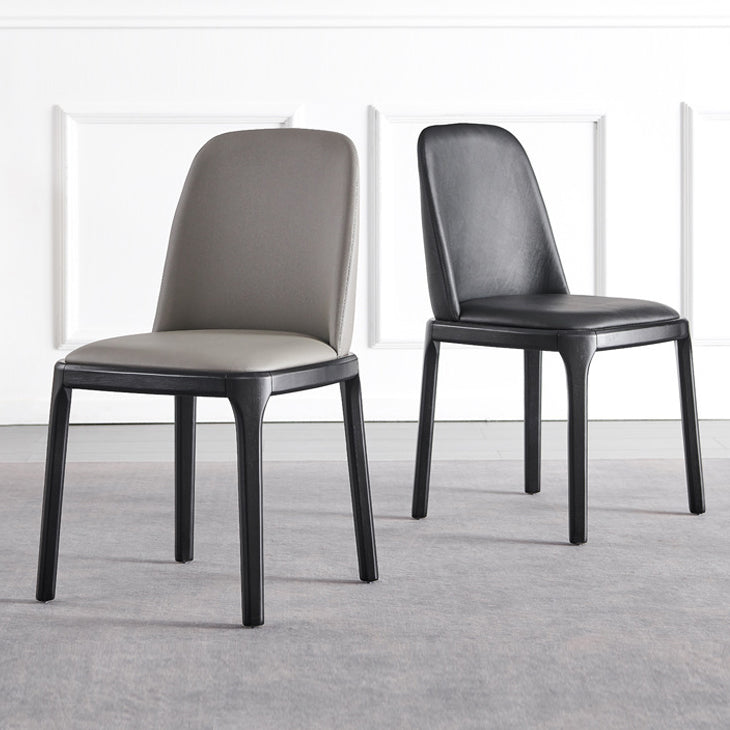 Modern Style Dining Chair Armless Chairs with Wooden Legs for Home