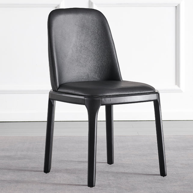 Modern Style Dining Chair Armless Chairs with Wooden Legs for Home