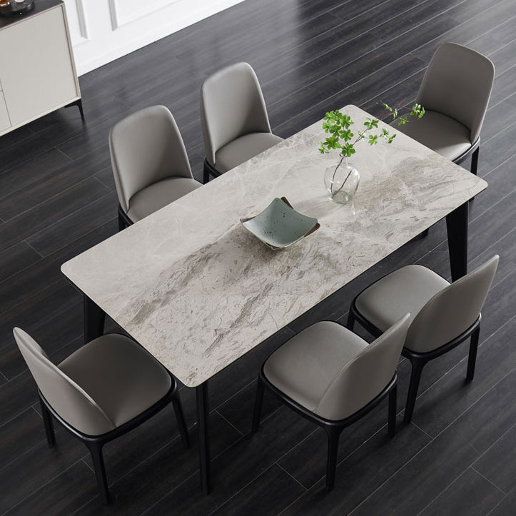 Modern Style Dining Chair Armless Chairs with Wooden Legs for Home