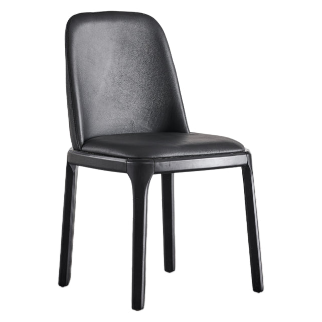 Modern Style Dining Chair Armless Chairs with Wooden Legs for Home