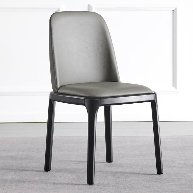 Modern Style Dining Chair Armless Chairs with Wooden Legs for Home