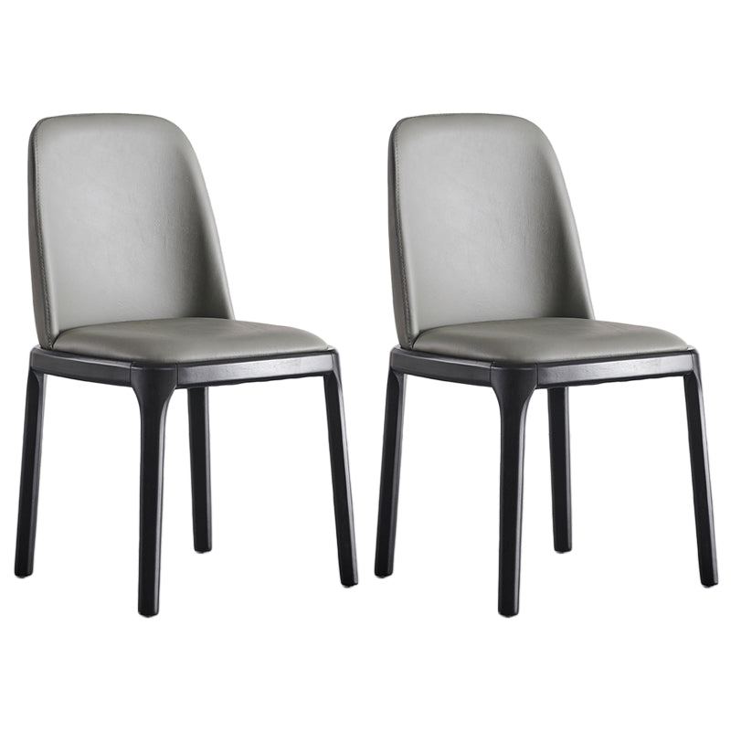 Modern Style Dining Chair Armless Chairs with Wooden Legs for Home