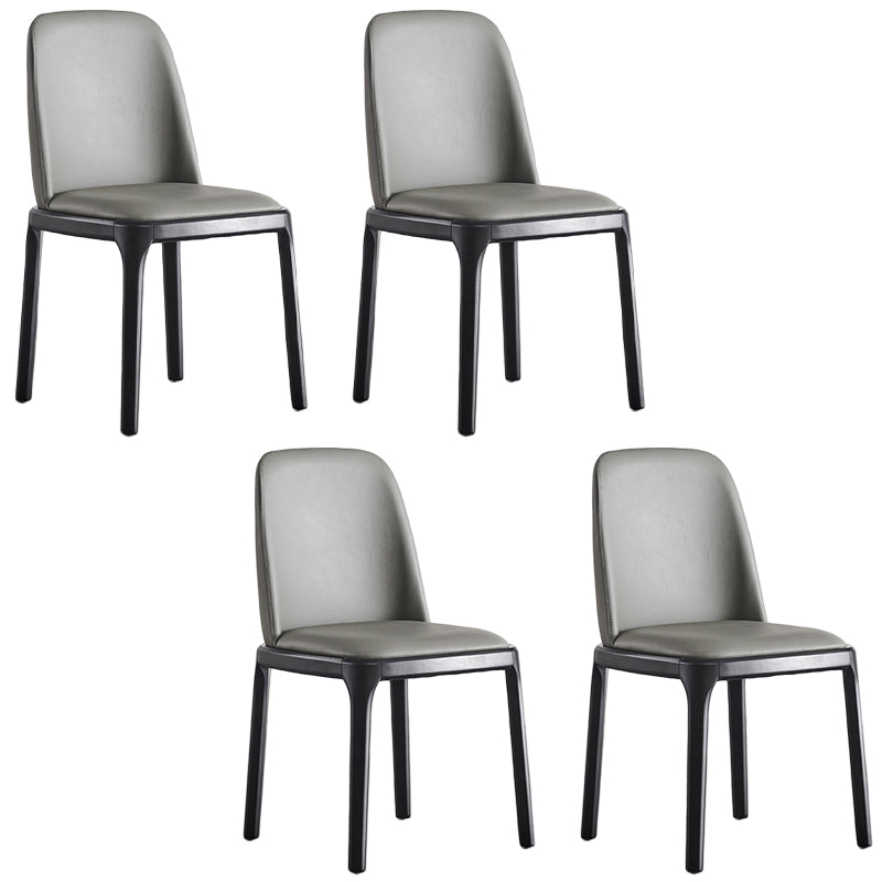 Modern Style Dining Chair Armless Chairs with Wooden Legs for Home
