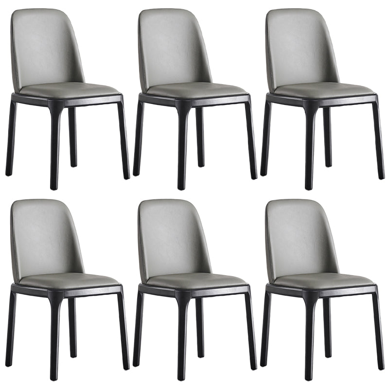 Modern Style Dining Chair Armless Chairs with Wooden Legs for Home