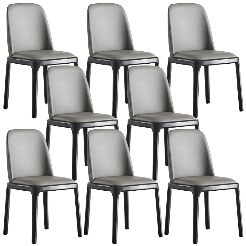Modern Style Dining Chair Armless Chairs with Wooden Legs for Home