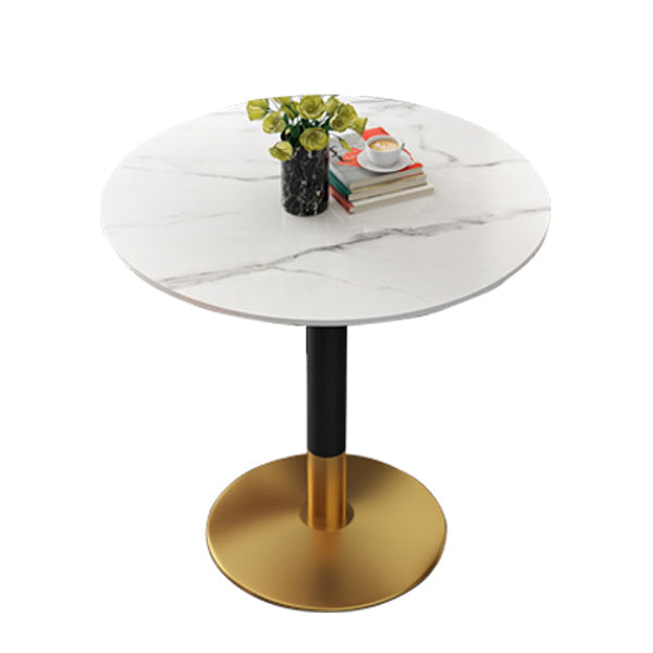 Round Dining Room Table Luxury Pedestal Base Desk of Sintered Stone