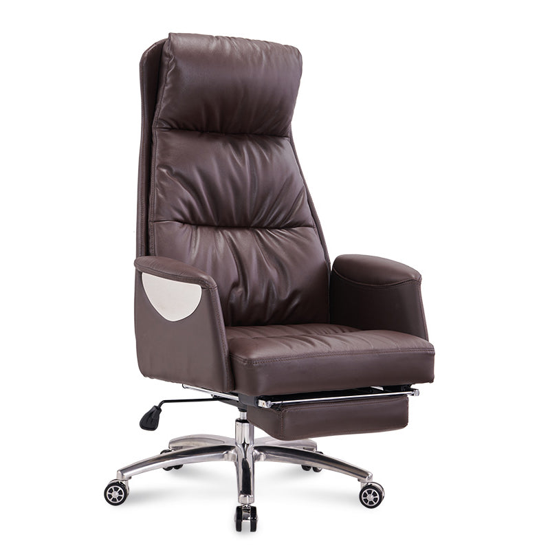 Modern Leather Executive Chair Adjustable High Back Office Chair