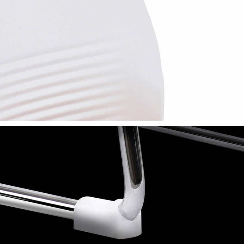 Plastic Contemporary Task Chair Ergonomic Computer Desk Chair with Silver Metal Base