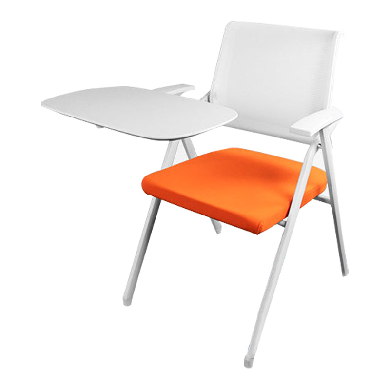 Mesh Mid Back Conference Chair No Wheels Fixed Arms Office Chair