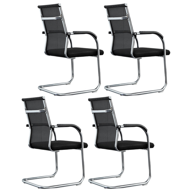 Modern Style Microfiber Office Chair Chrome Metal Base Desk Chair