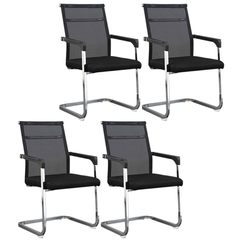 Modern Style Microfiber Office Chair Chrome Metal Base Desk Chair