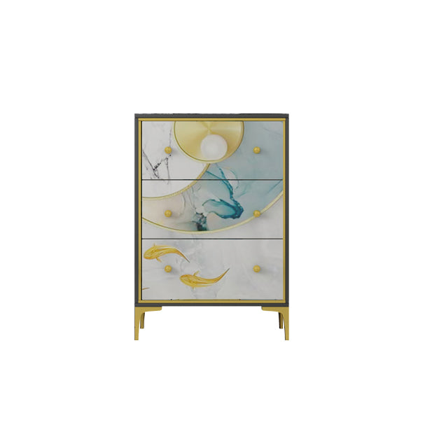 Modern Style Dresser Vertical Wood Storage Chest with 3 / 4 Drawers