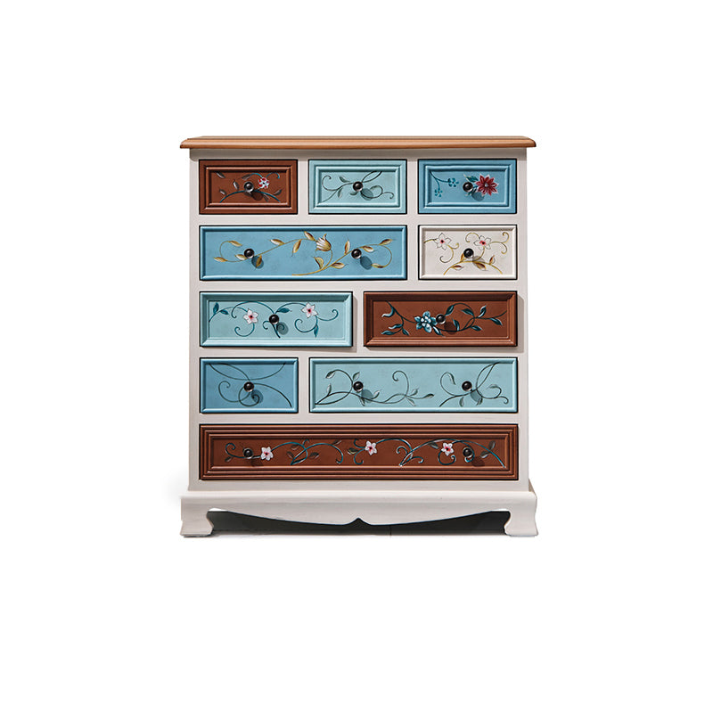 10 / 12 Drawers Dresser Classical Wood Storage Chest with Drawers