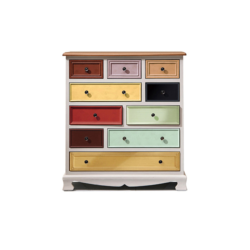 10 / 12 Drawers Dresser Classical Wood Storage Chest with Drawers