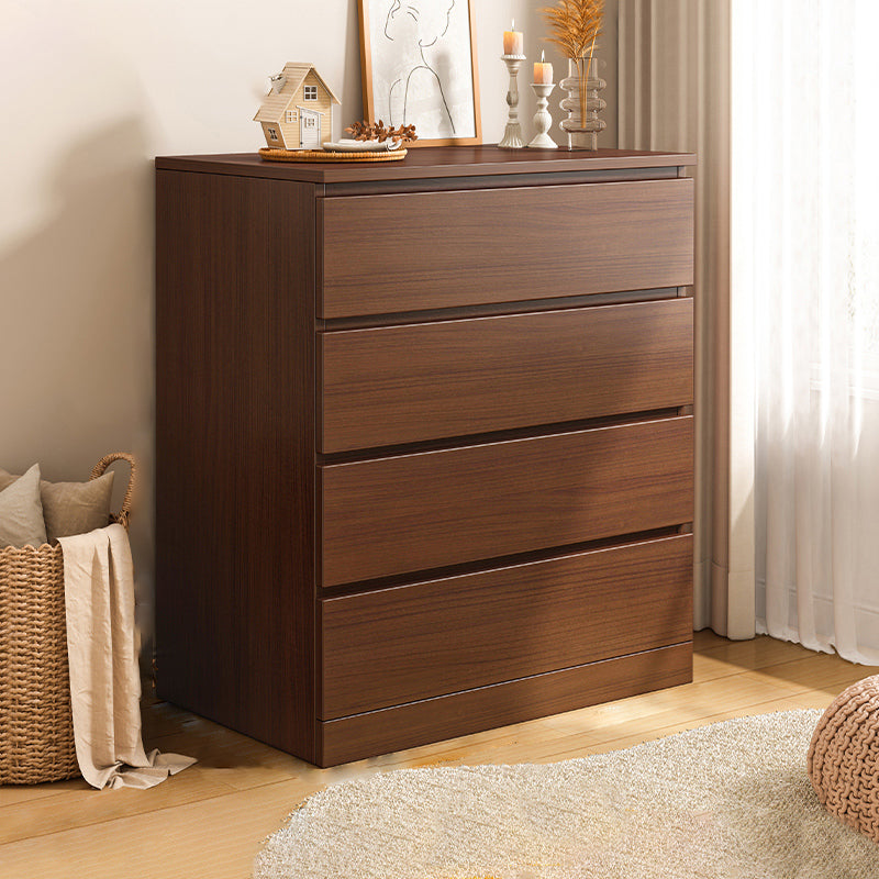 Modern Style Chest Wooden Storage Chest with Drawers in White and Brown