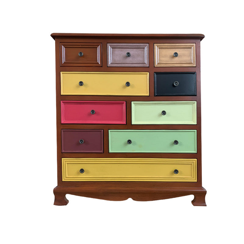 Traditional Style Chest Wooden Storage Chest with Drawers for Bedroom