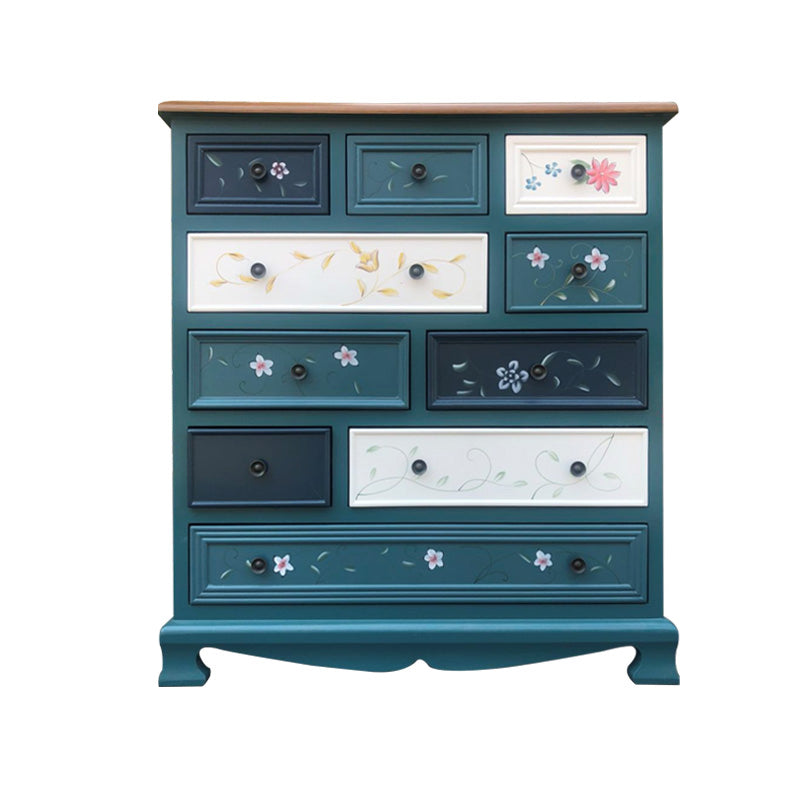 Traditional Style Chest Wooden Storage Chest with Drawers for Bedroom