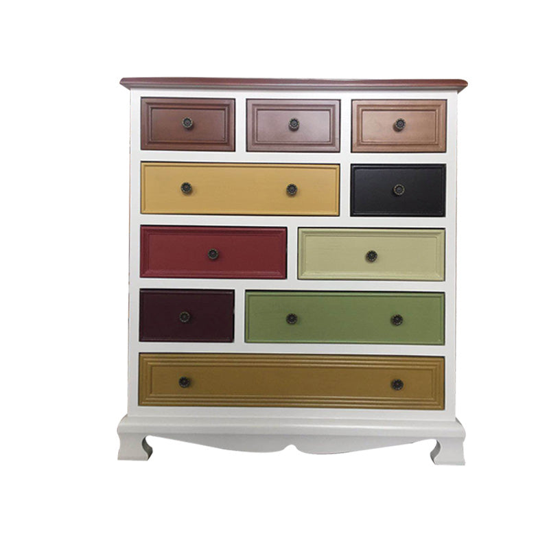 Traditional Style Chest Wooden Storage Chest with Drawers for Bedroom