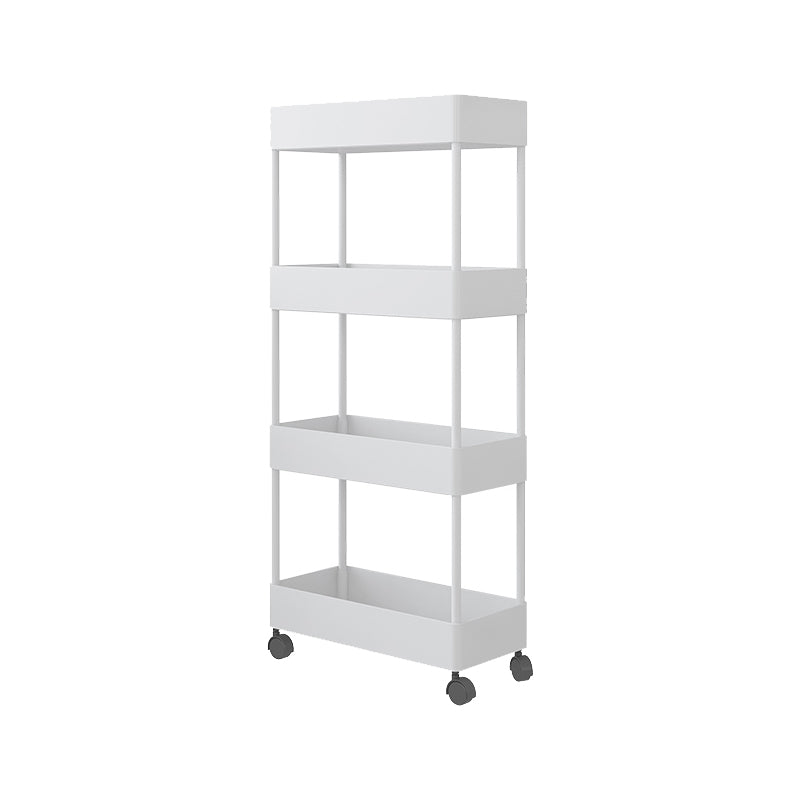Modern Plastic Bookcase, White, Bookshelf for Any Room, 16" L