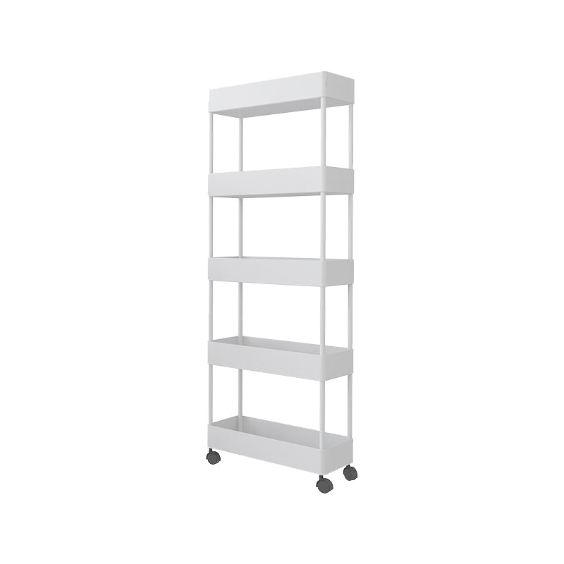 Modern Plastic Bookcase, White, Bookshelf for Any Room, 16" L