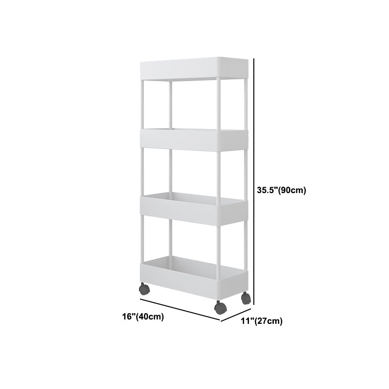 Modern Plastic Bookcase, White, Bookshelf for Any Room, 16" L