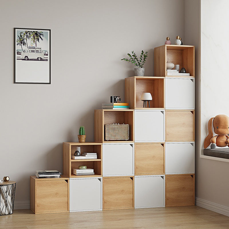 Scandinavian Standard Book Shelf 11.8" W Wood Bookcase for Home