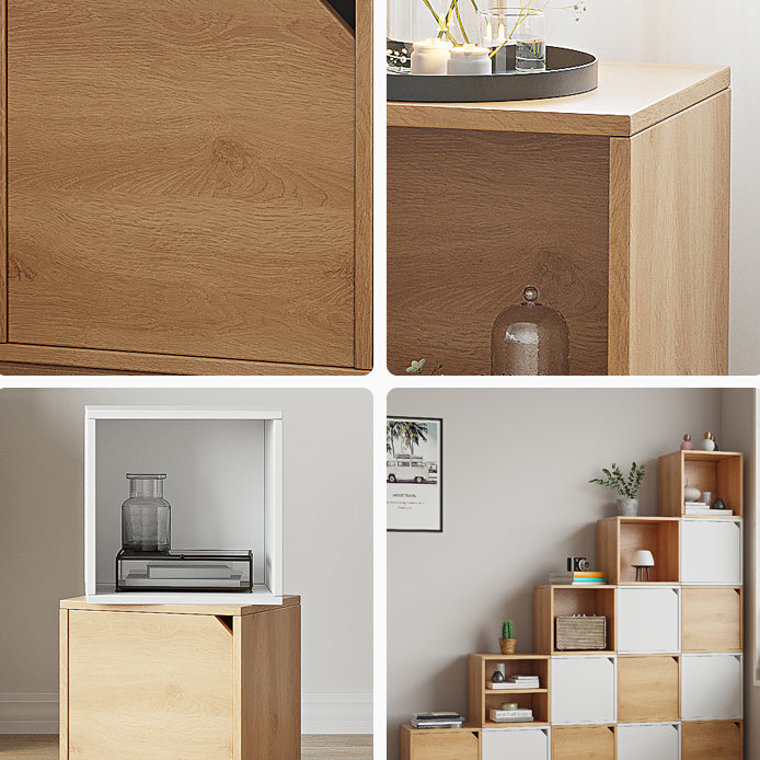 Scandinavian Standard Book Shelf 11.8" W Wood Bookcase for Home