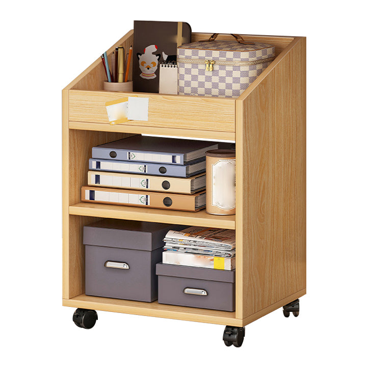 Wood Bookshelf, Multi Tiers Contemporary Bookcase for Bedroom